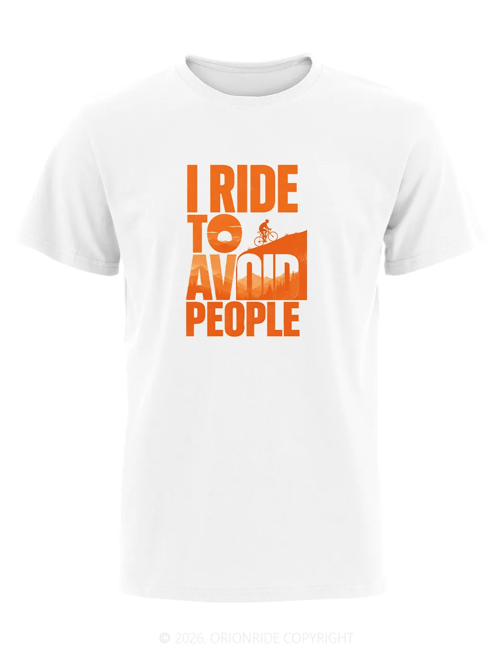 Orionride I Ride To Avoid People Short Sleeves Bike T-Shirt sold by Orionride product image thumbnail 2