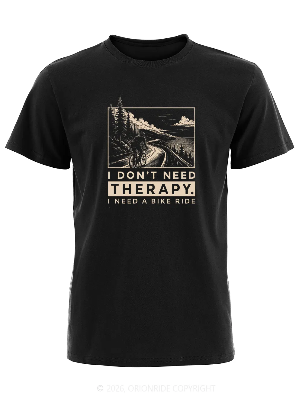 Orionride I Don’T Need Therapy Short Sleeves Bike T-Shirt sold by Orionride product image thumbnail 3