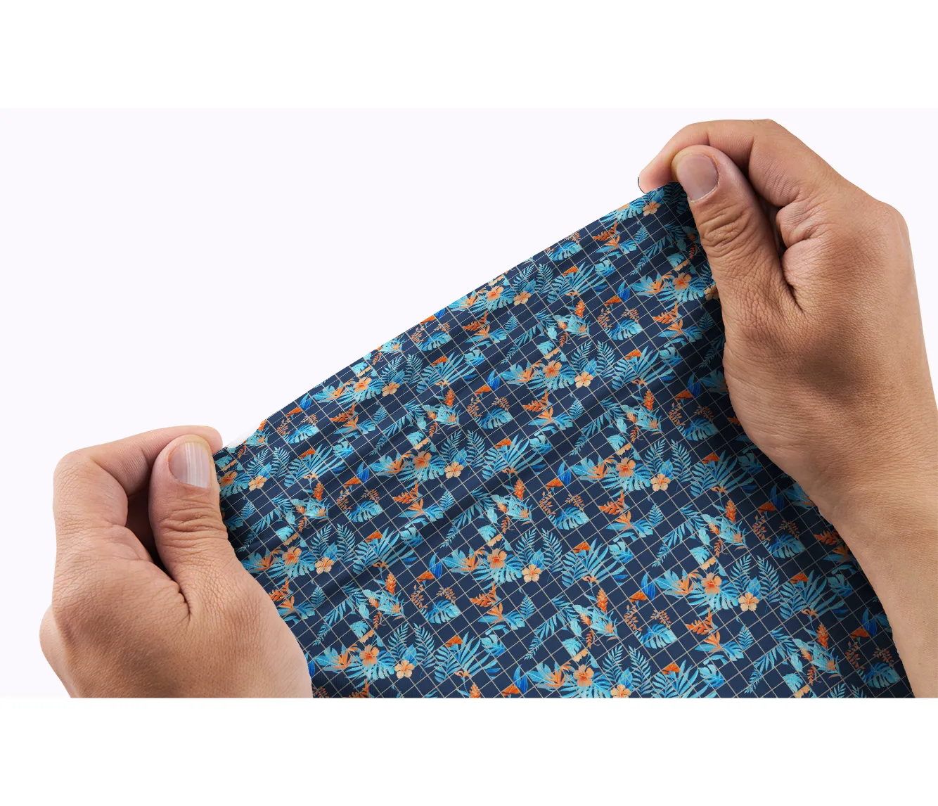 Orionride Checkered Flowers Men's Polo Shirt sold by Orionride product image thumbnail 3