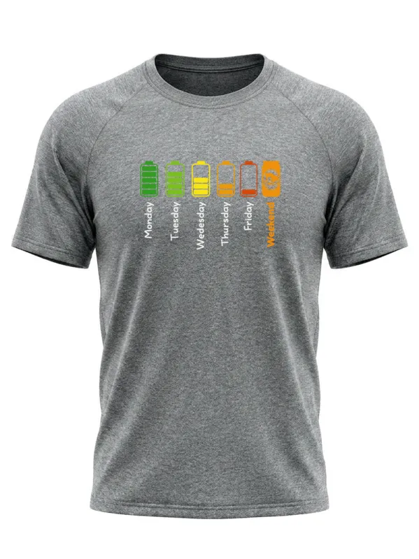 Orionride Fully Charged Short Sleeves Quick-Dry Training T-Shirt made by Orionride