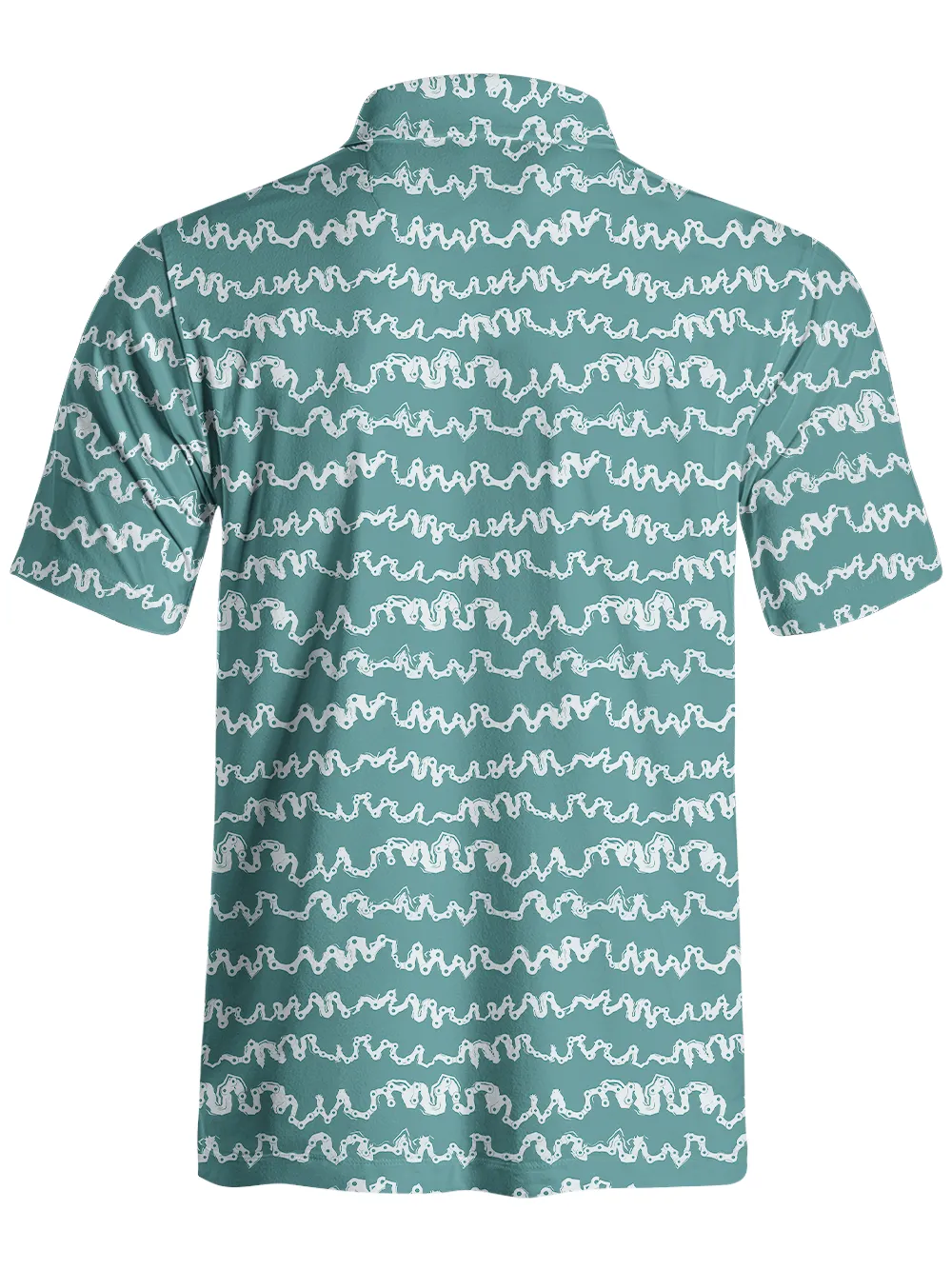 Orionride Chain Wave Men's Polo Shirt sold by Orionride product image thumbnail 2