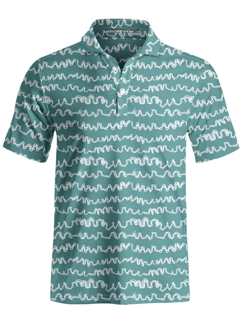 Orionride Chain Wave Men's Polo Shirt sold by Orionride
