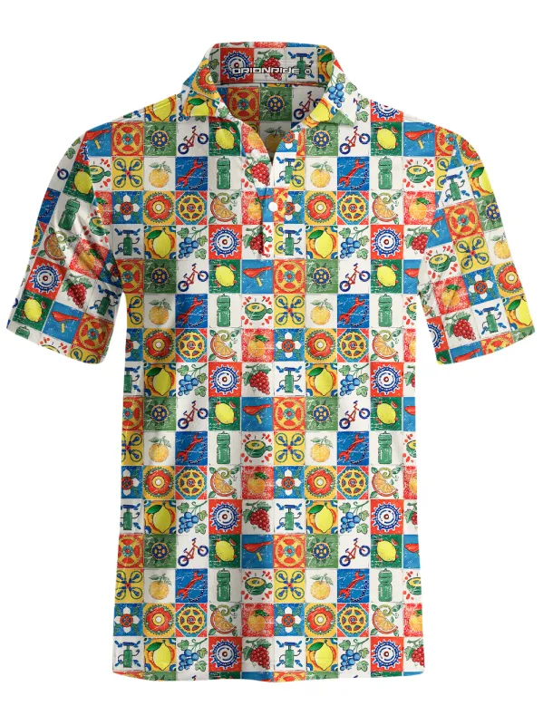 Orionride Fruits And Gears Men's Polo Shirt made by Orionride