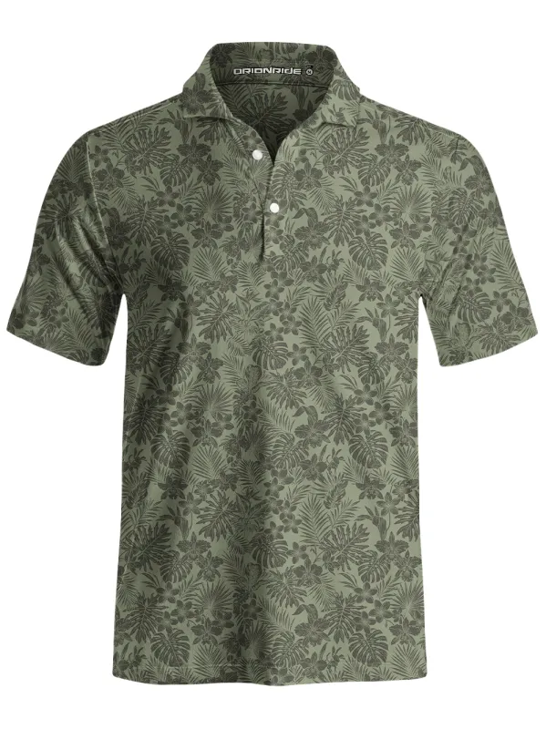 Orionride Frangipani Bushes Men's Polo Shirt made by Orionride