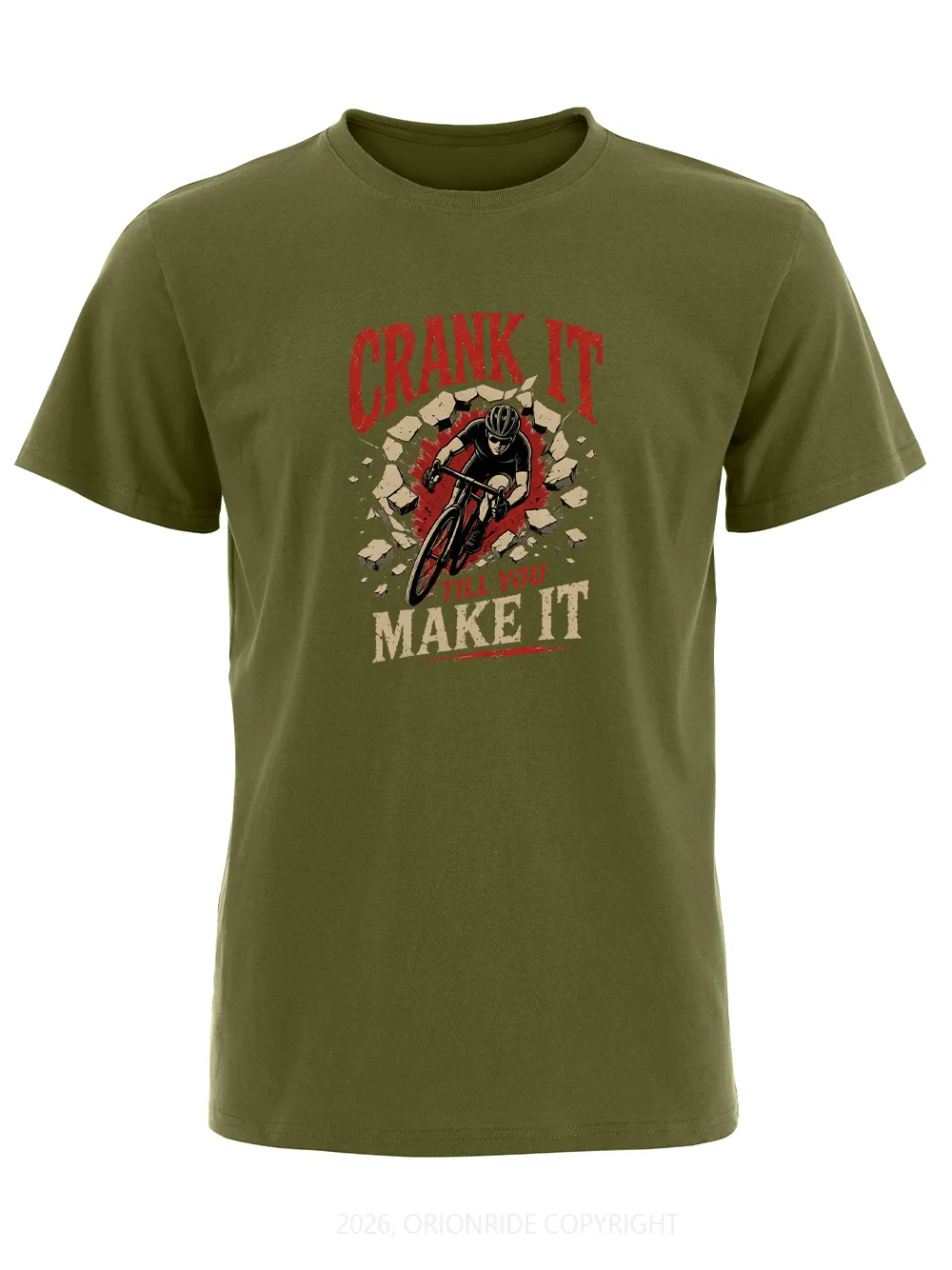 Orionride Crank It Short Sleeves Bike T-Shirt sold by Orionride product image thumbnail 5