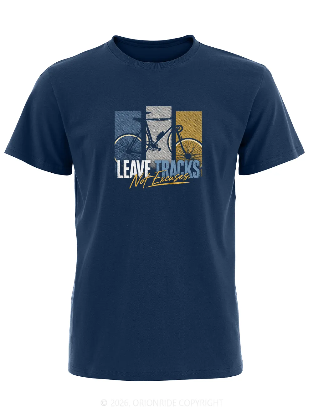 Orionride Leave Tracks Short Sleeves Bike T-Shirt sold by Orionride product image thumbnail 2