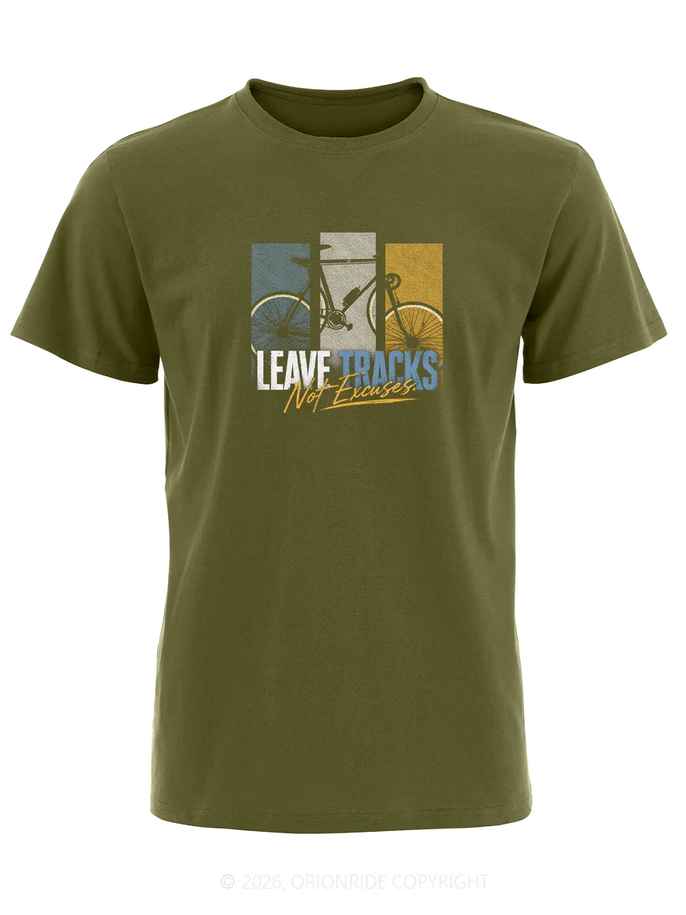 Orionride Leave Tracks Short Sleeves Bike T-Shirt sold by Orionride product image thumbnail 5