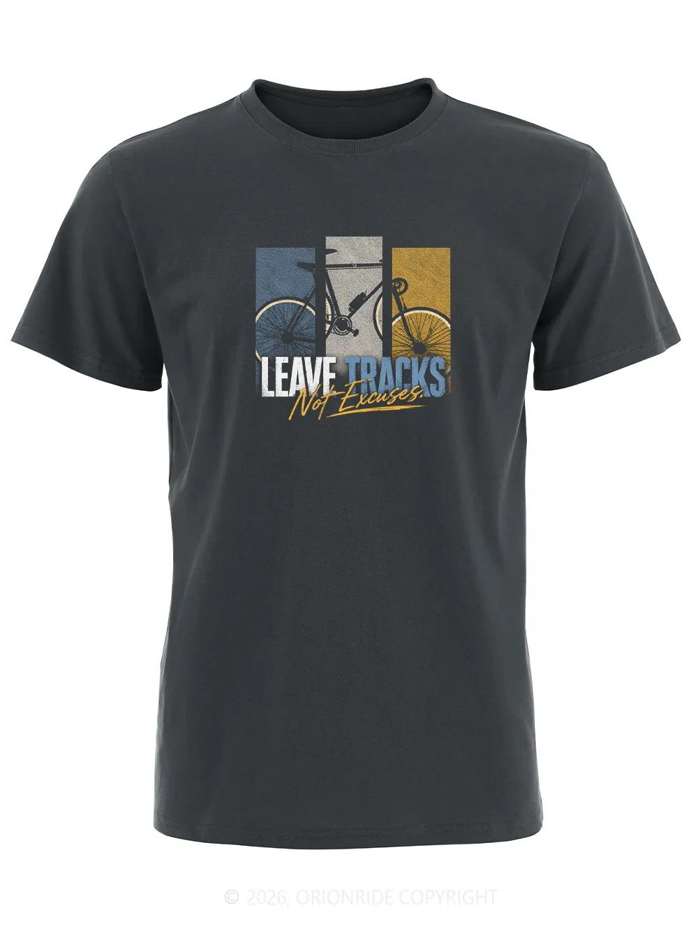 Orionride Leave Tracks Short Sleeves Bike T-Shirt sold by Orionride product image thumbnail 3