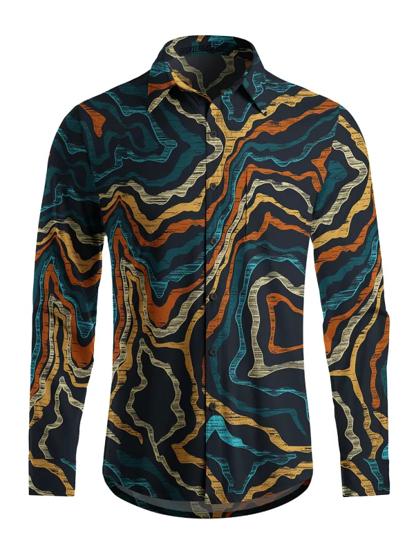 Orionride Desert Landform Men's Stretchy Breathable Long Sleeve Gravel Shirt made by Orionride