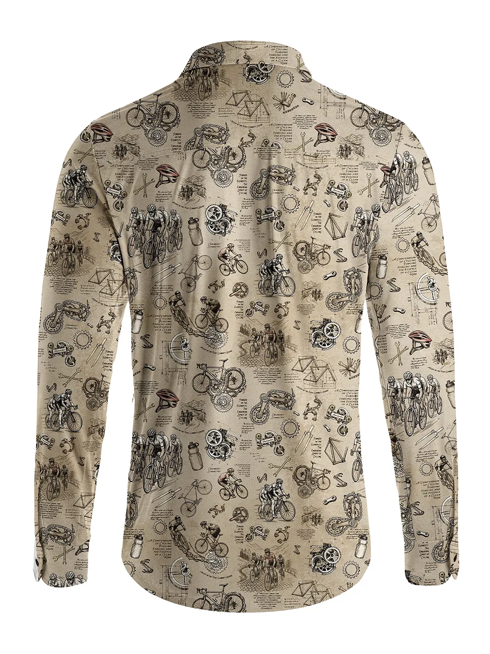 Orionride Cycling Notes Men's Stretchy Breathable Long Sleeve Gravel Shirt sold by Orionride product image thumbnail 3