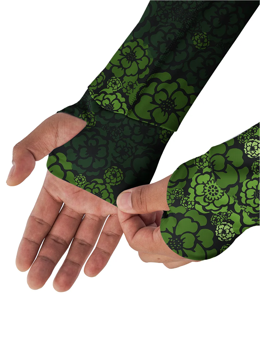 Orionride Green Life Long Sleeve Cycling Hoodie Shirt sold by Orionride product image thumbnail 5