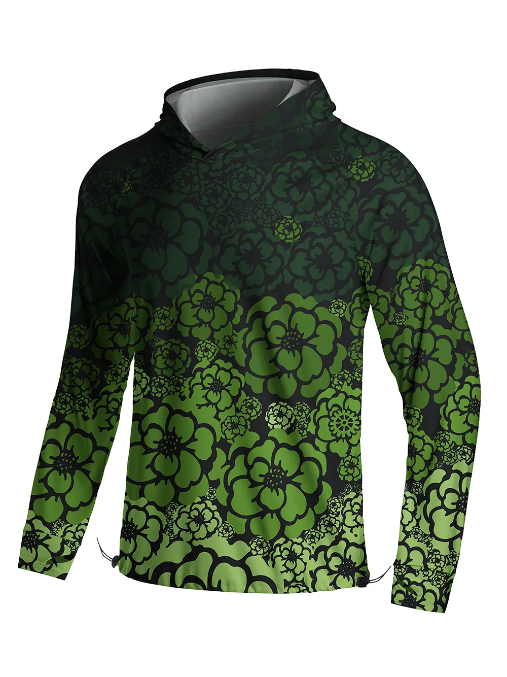Orionride Green Life Long Sleeve Cycling Hoodie Shirt sold by Orionride product image thumbnail 2