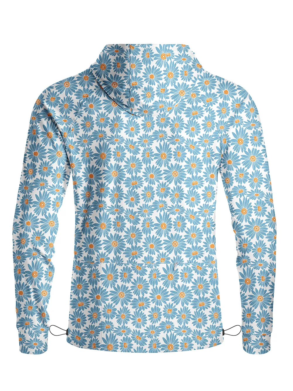 Orionride Blue Daisy Long Sleeve Cycling Hoodie Shirt sold by Orionride product image thumbnail 3
