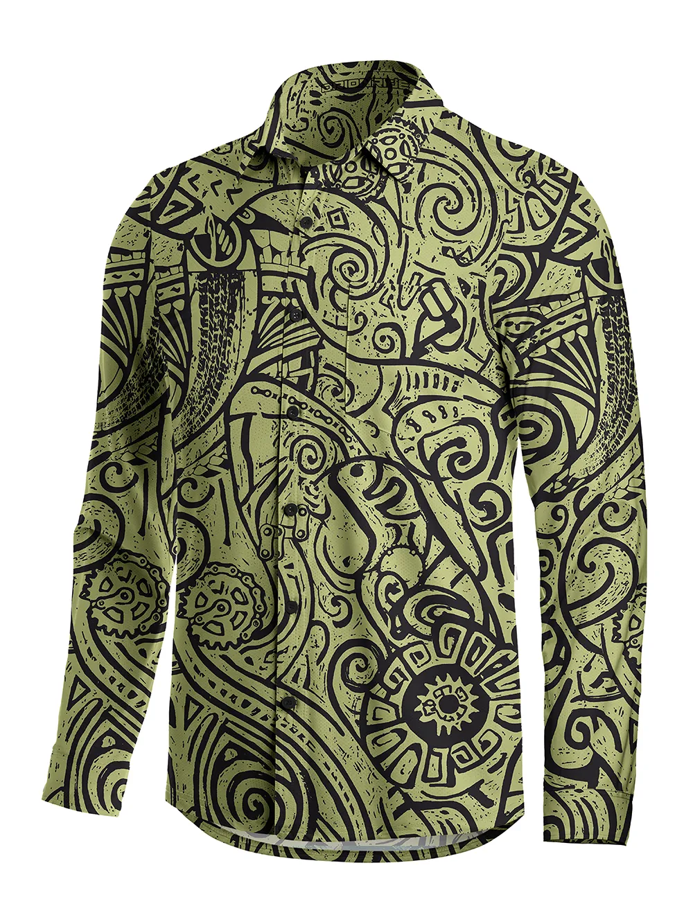 Orionride Vine Mark Men's Stretchy Breathable Long Sleeve Gravel Shirt sold by Orionride product image thumbnail 2