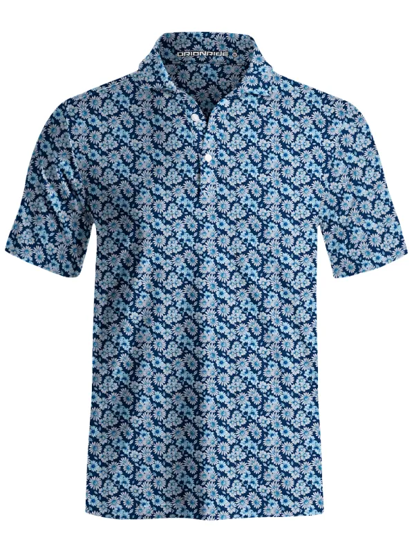 Orionride Tiny Daisies Men's Polo Shirt made by Orionride