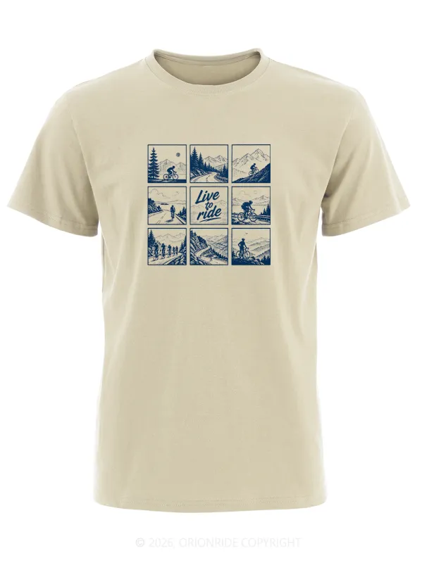 Orionride Live To Ride Short Sleeves Bike T-Shirt made by Orionride