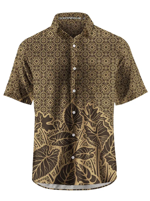 Orionride Taro Leaf Zipper Pockets Ultra Lightweight Short Sleeves Gravel Shirt made by Orionride
