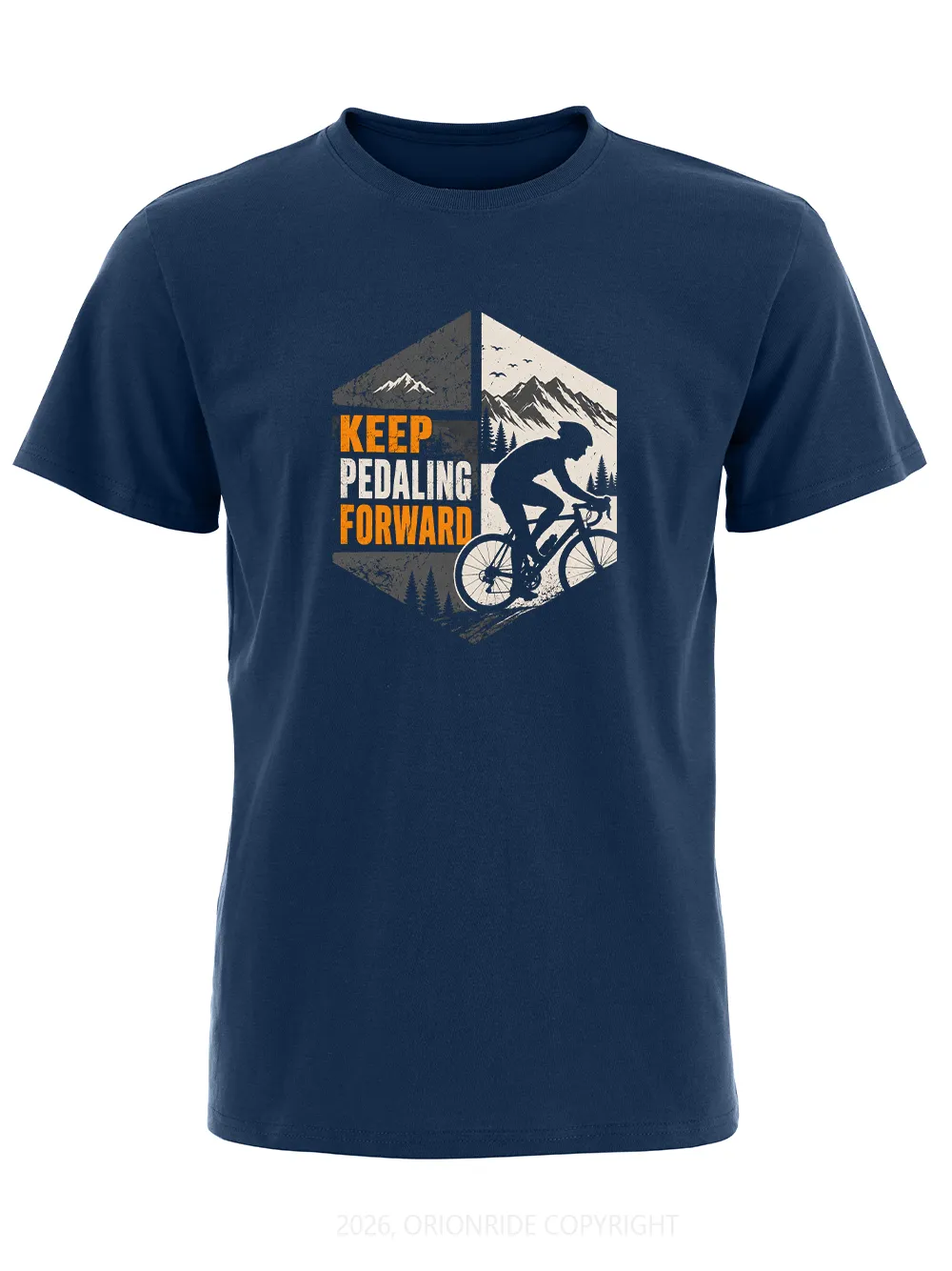 Orionride Keep Pedaling Forward Short Sleeves Bike T-Shirt sold by Orionride product image thumbnail 5