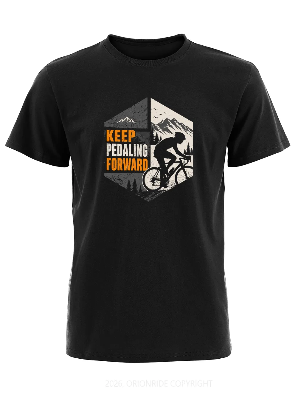 Orionride Keep Pedaling Forward Short Sleeves Bike T-Shirt sold by Orionride product image thumbnail 4