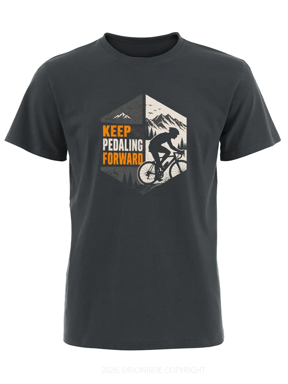 Orionride Keep Pedaling Forward Short Sleeves Bike T-Shirt sold by Orionride product image thumbnail 3
