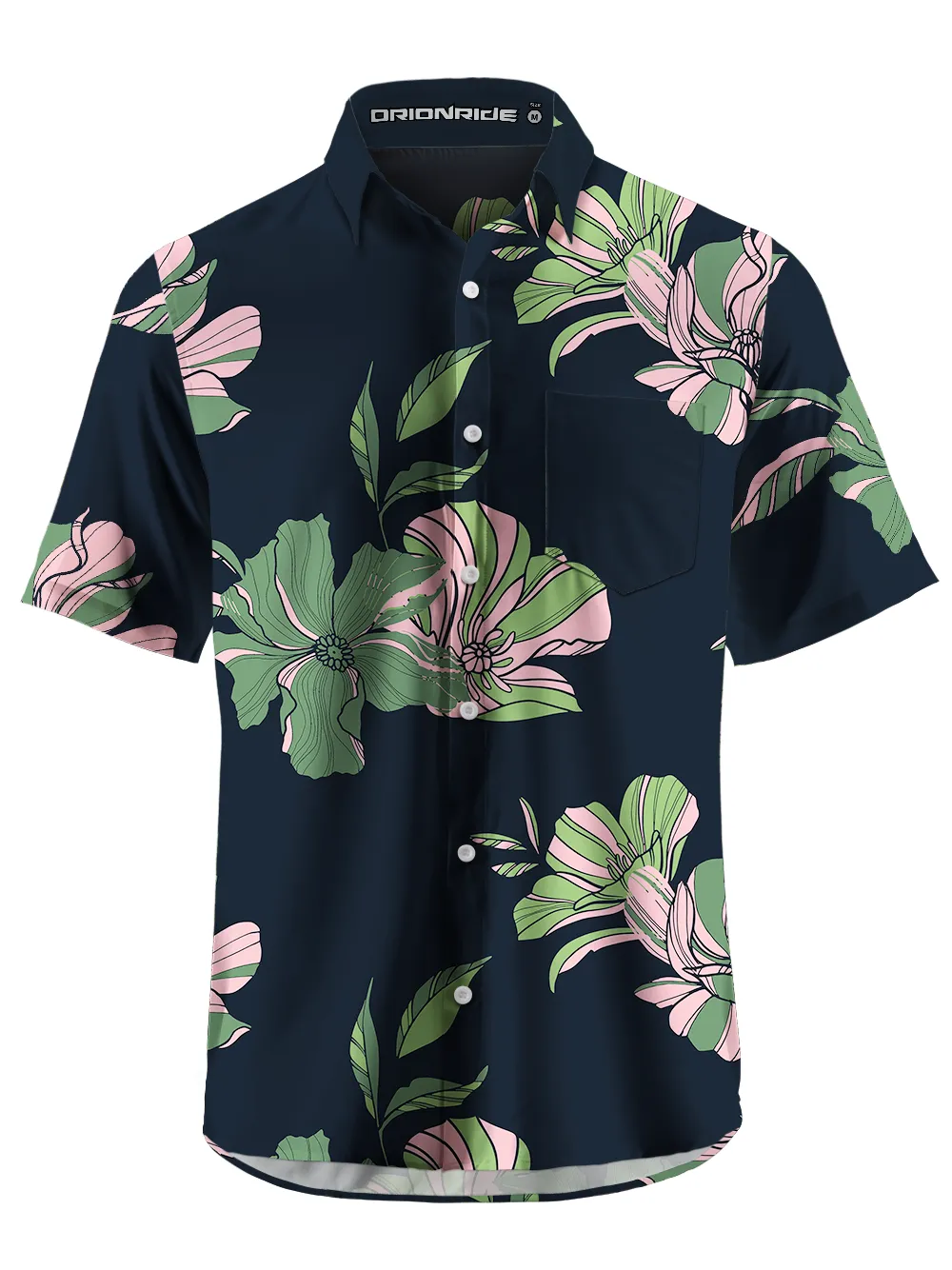 Orionride Artistic Leaf Zipper Pockets Ultra Lightweight Short Sleeves Gravel Shirt sold by Orionride product image thumbnail 2
