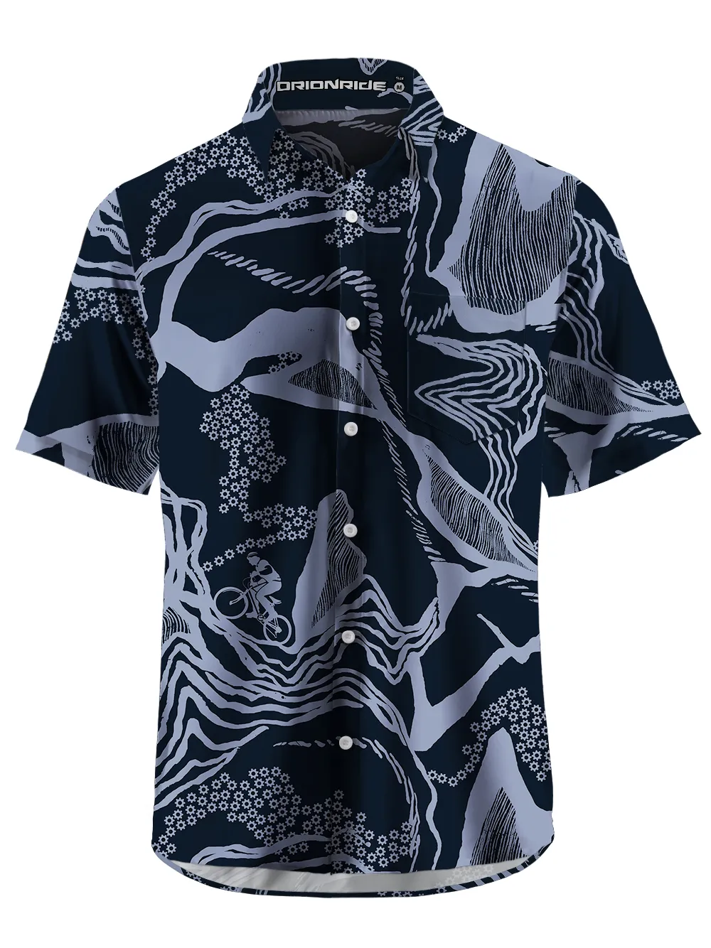 Orionride Fine Parallel Lines Zipper Pockets Ultra Lightweight Short Sleeves Gravel Shirt sold by Orionride product image thumbnail 2