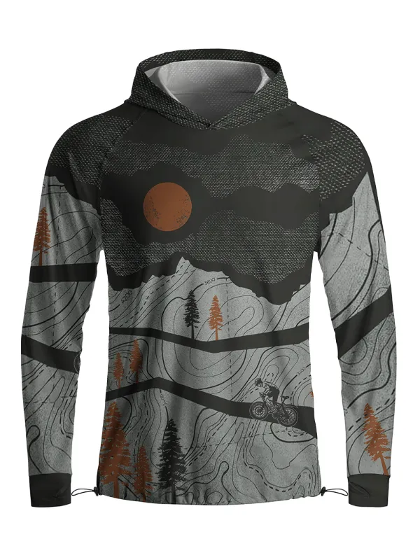 Orionride Under The Blazing Sun Long Sleeve Cycling Hoodie Shirt made by Orionride
