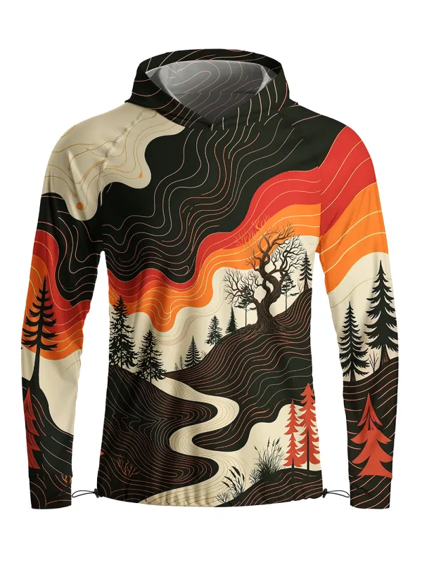 Orionride Topographical Poems Long Sleeve Cycling Hoodie Shirt made by Orionride
