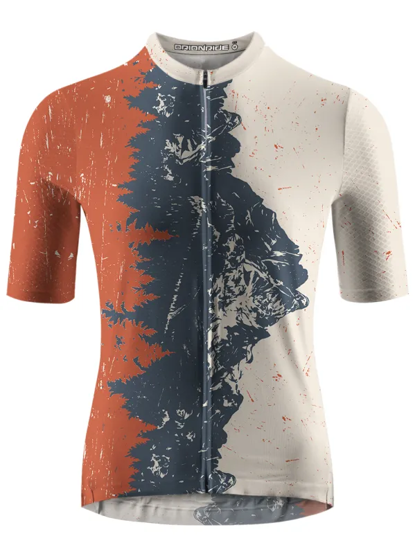 Orionride Mountain Reflection Short Sleeves Cycling Jersey made by Orionride
