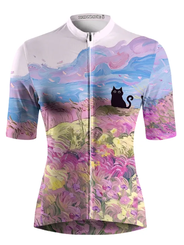 Orionride Dreamy Flower Field Short Sleeves Women's Jersey made by Orionride