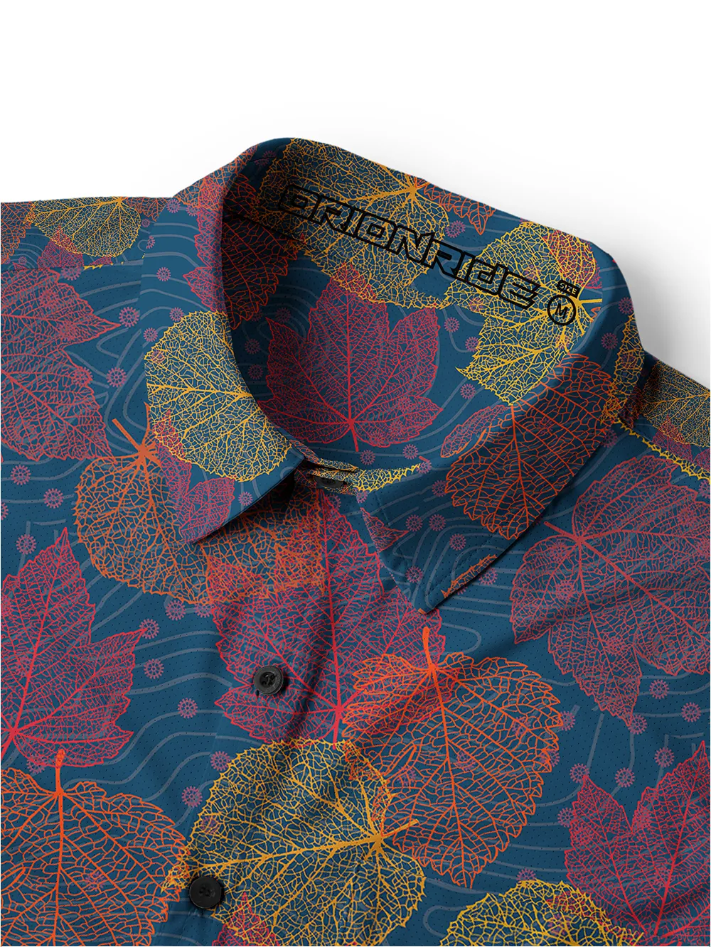 Orionride Leaf Vein Texture Men's Stretchy Breathable Long Sleeve Gravel Shirt sold by Orionride product image thumbnail 4