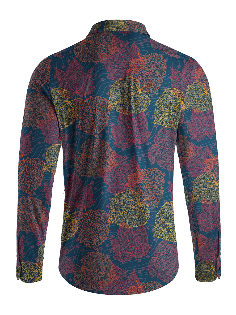 Orionride Leaf Vein Texture Men's Stretchy Breathable Long Sleeve Gravel Shirt sold by Orionride product image thumbnail 3