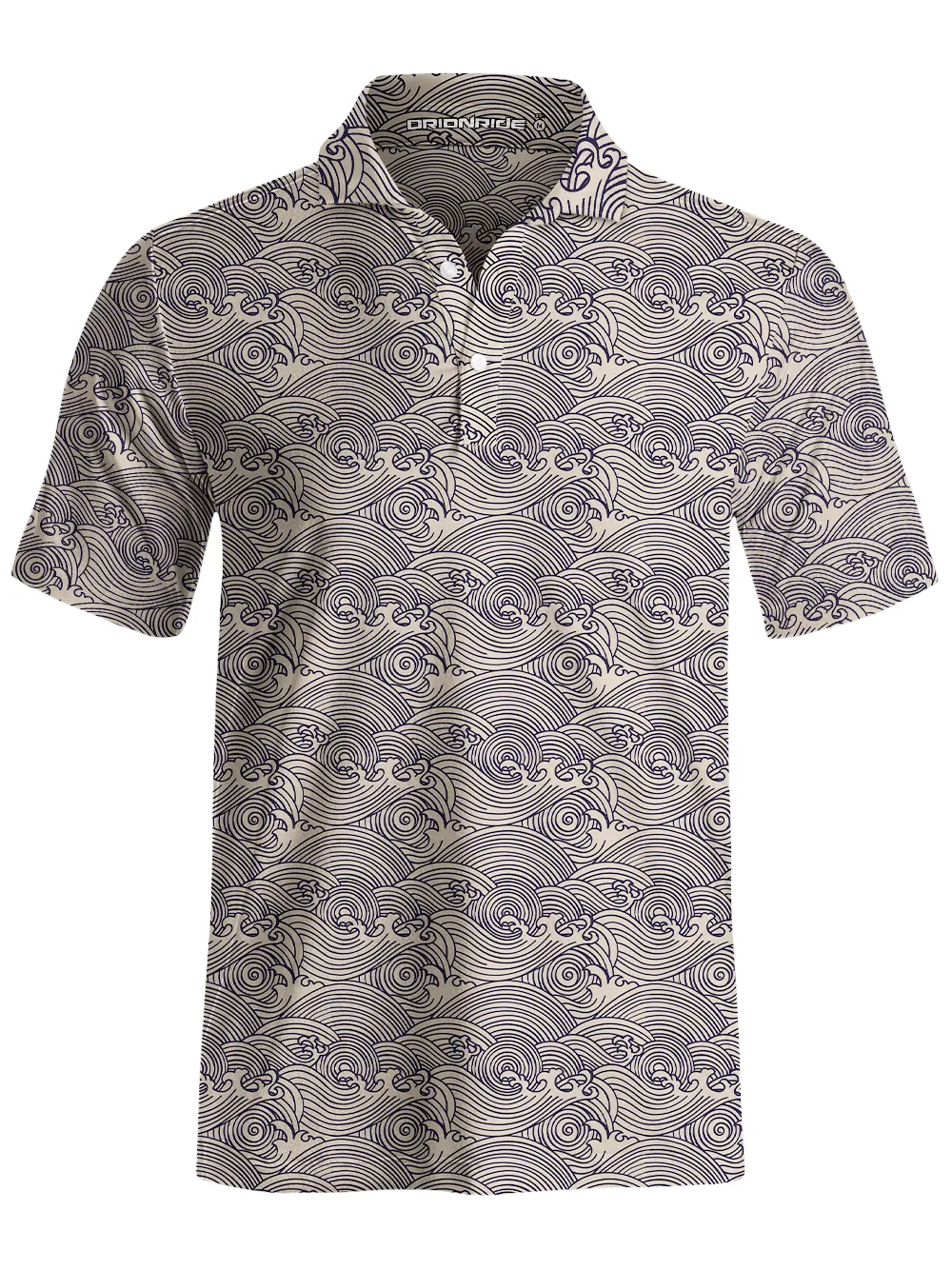 Orionride Wave Stripes Men's Polo Shirt sold by Orionride