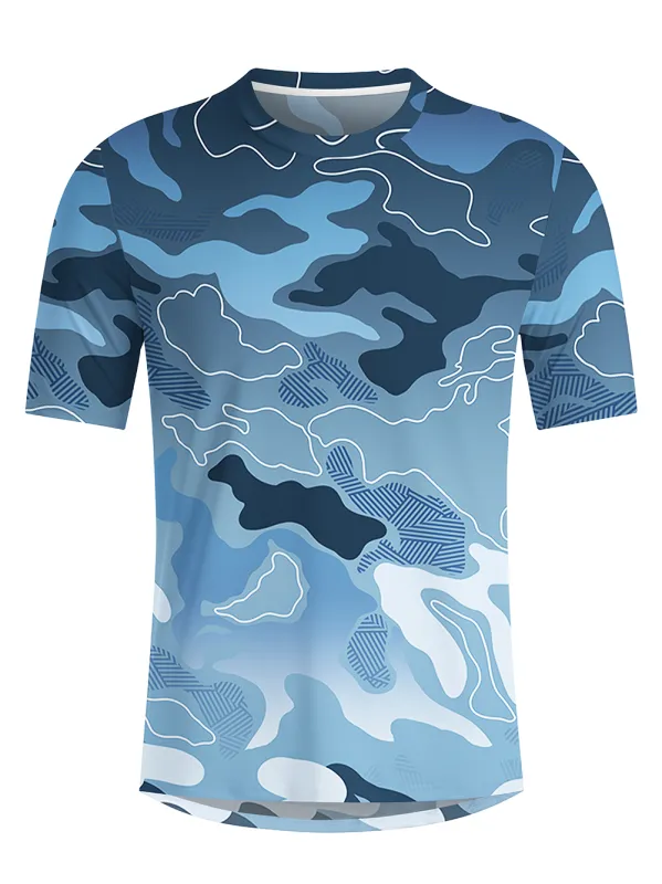 Orionride Gradient Ripple Men's Breathable Short Sleeve Technical Tee made by Orionride