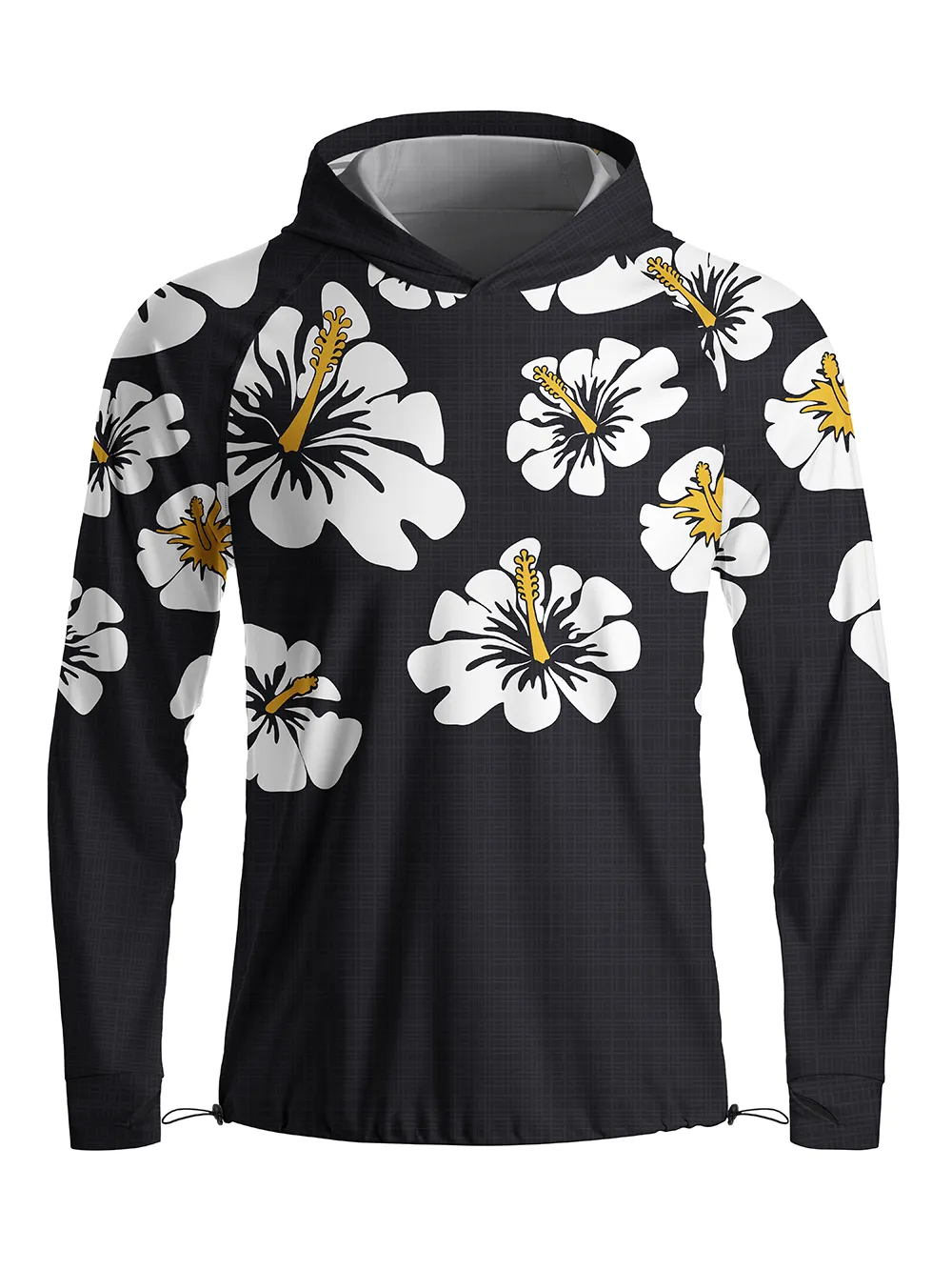 Orionride Hibiscus Flowers Bloom Long Sleeve Cycling Hoodie Shirt sold by Orionride