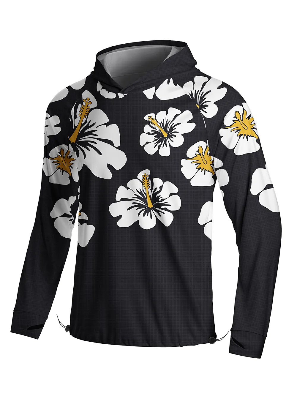Orionride Hibiscus Flowers Bloom Long Sleeve Cycling Hoodie Shirt sold by Orionride product image thumbnail 2