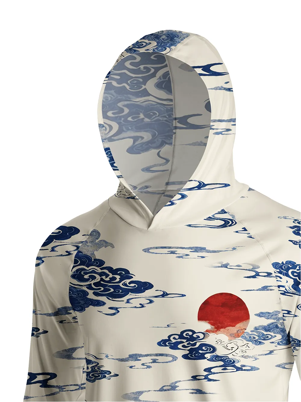Orionride Auspicious Clouds Long Sleeve Cycling Hoodie Shirt sold by Orionride product image thumbnail 4