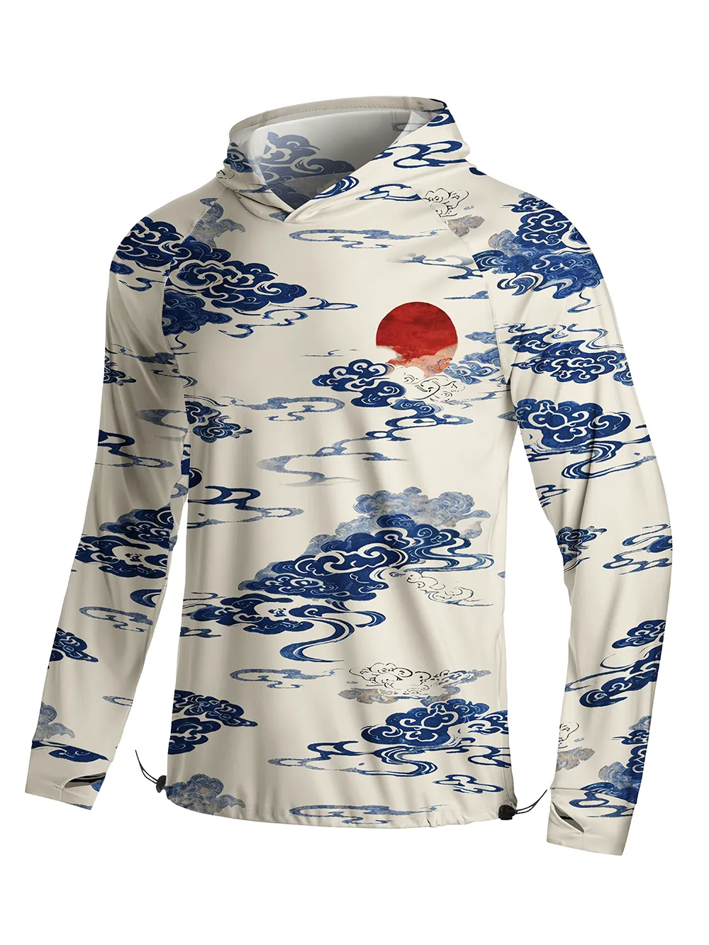 Orionride Auspicious Clouds Long Sleeve Cycling Hoodie Shirt sold by Orionride product image thumbnail 2