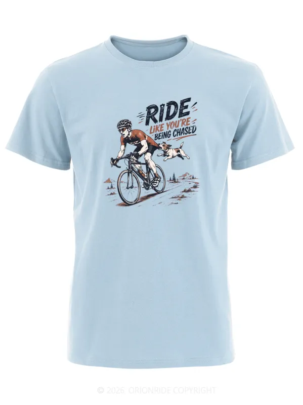 Orionride Like You’Re Being Chased Short Sleeves Bike T-Shirt made by Orionride