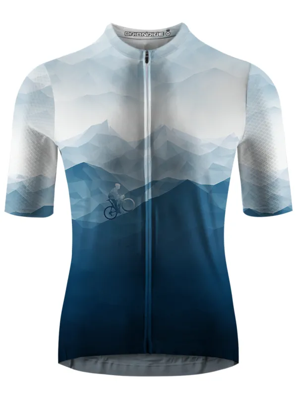 Orionride Snow Mountain Cycling Short Sleeves Cycling Jersey made by Orionride