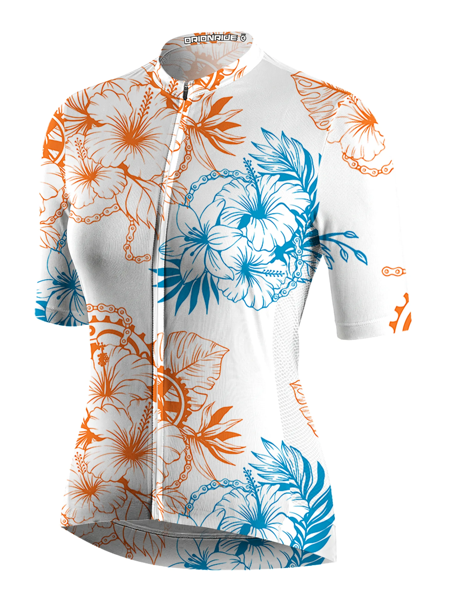 Orionride Bright Hibiscus Flowers Short Sleeves Women's Jersey sold by Orionride product image thumbnail 2