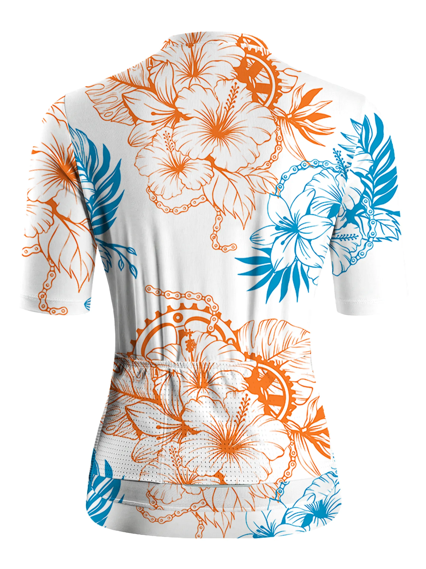 Orionride Bright Hibiscus Flowers Short Sleeves Women's Jersey sold by Orionride product image thumbnail 3
