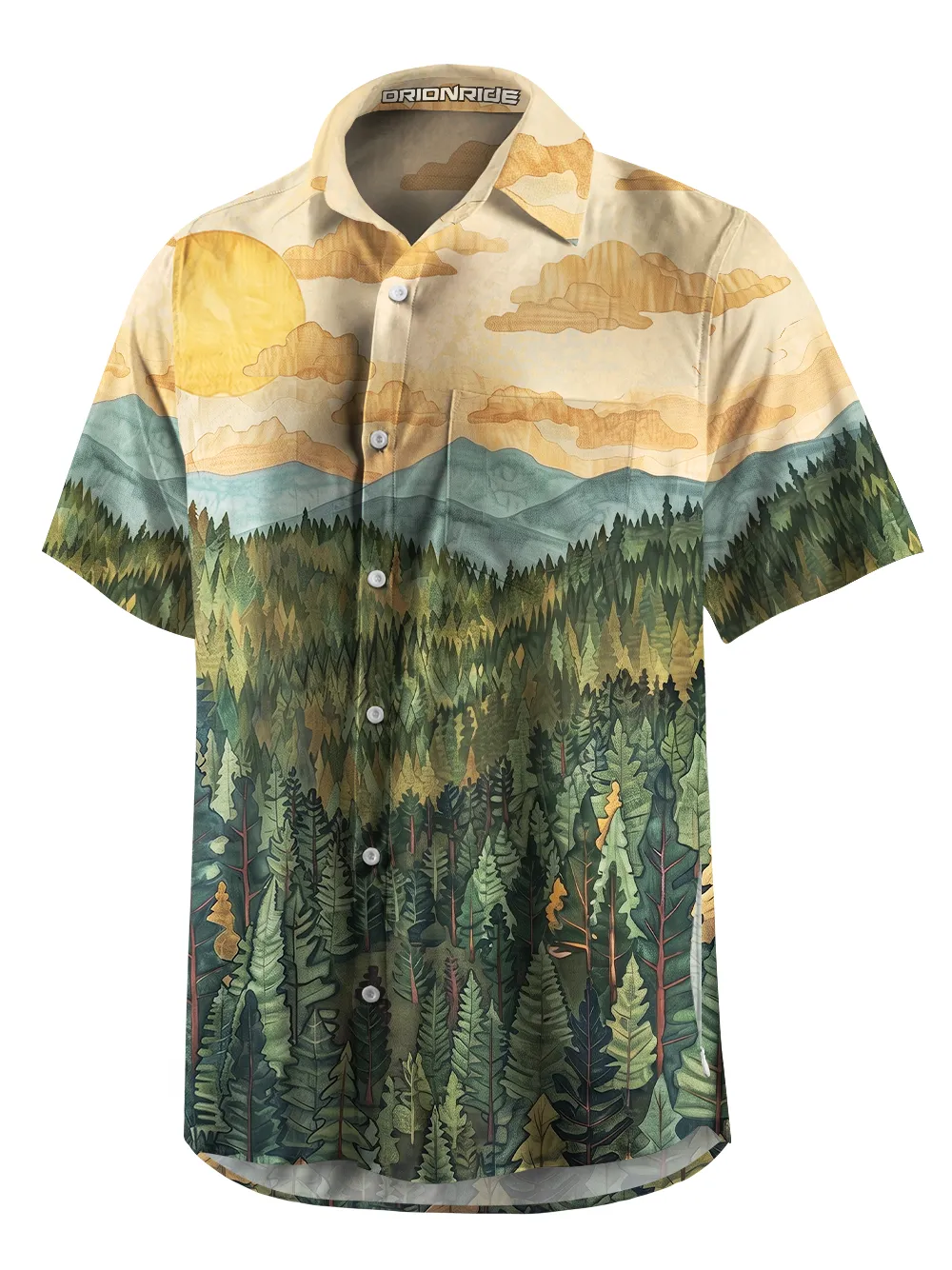Orionride Forest Warm Sun Zipper Pockets Ultra Lightweight Short Sleeves Gravel Shirt sold by Orionride product image thumbnail 2
