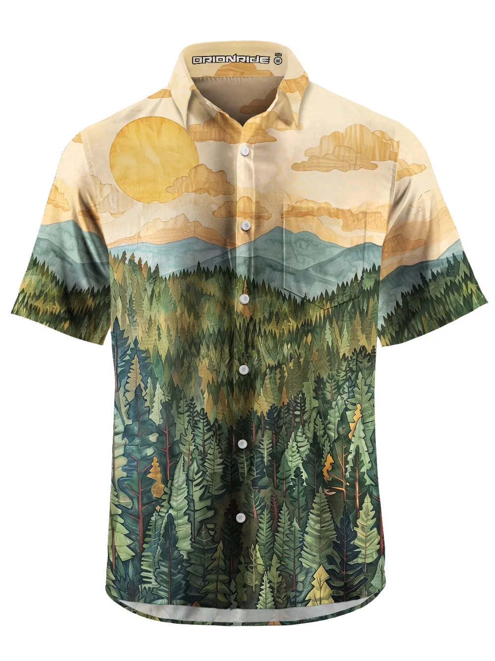 Orionride Forest Warm Sun Zipper Pockets Ultra Lightweight Short Sleeves Gravel Shirt sold by Orionride