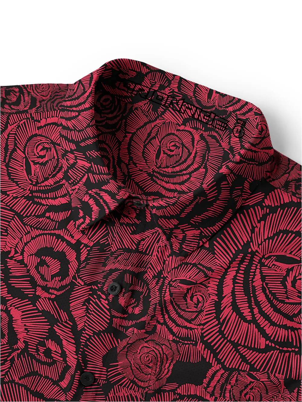 Orionride Rose Outline Men's Stretchy Breathable Long Sleeve Gravel Shirt sold by Orionride product image thumbnail 4