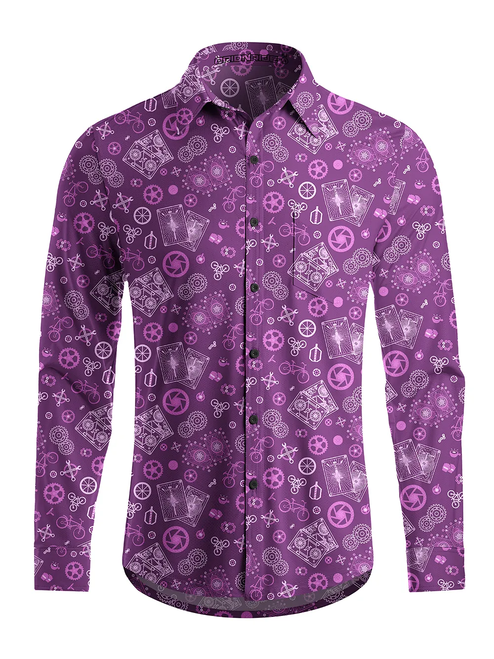 Orionride Playing Cards Men's Stretchy Breathable Long Sleeve Gravel Shirt sold by Orionride