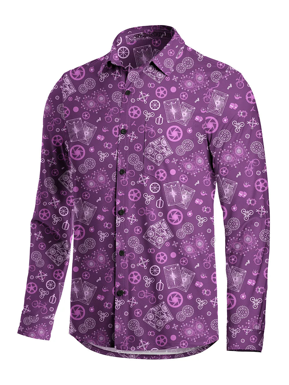 Orionride Playing Cards Men's Stretchy Breathable Long Sleeve Gravel Shirt sold by Orionride product image thumbnail 2