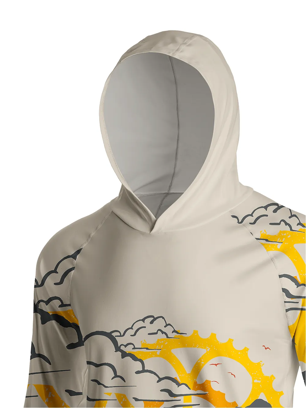 Orionride Mountain Inspired Long Sleeve Cycling Hoodie Shirt sold by Orionride product image thumbnail 4