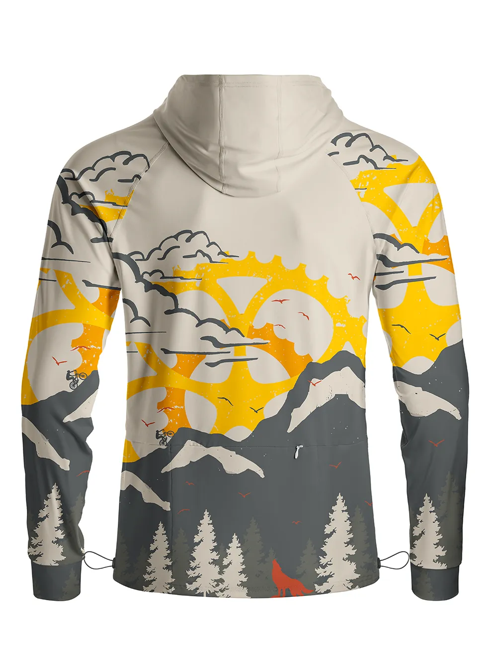 Orionride Mountain Inspired Long Sleeve Cycling Hoodie Shirt sold by Orionride product image thumbnail 3