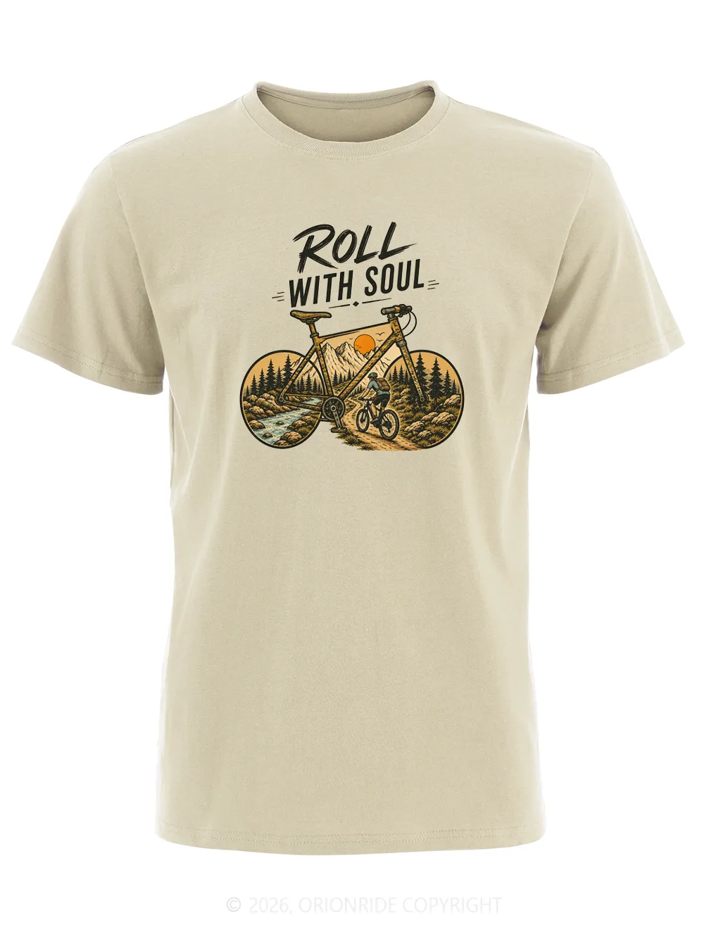 Orionride Soul Wheel Short Sleeves Bike T-Shirt sold by Orionride product image thumbnail 2